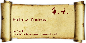 Heintz Andrea névjegykártya